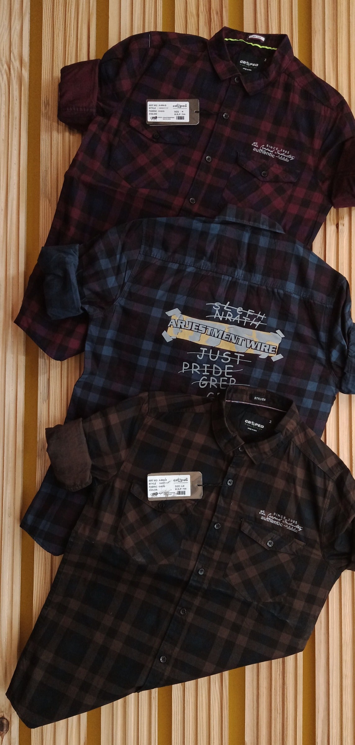 Croped Cotton Checks Shirt