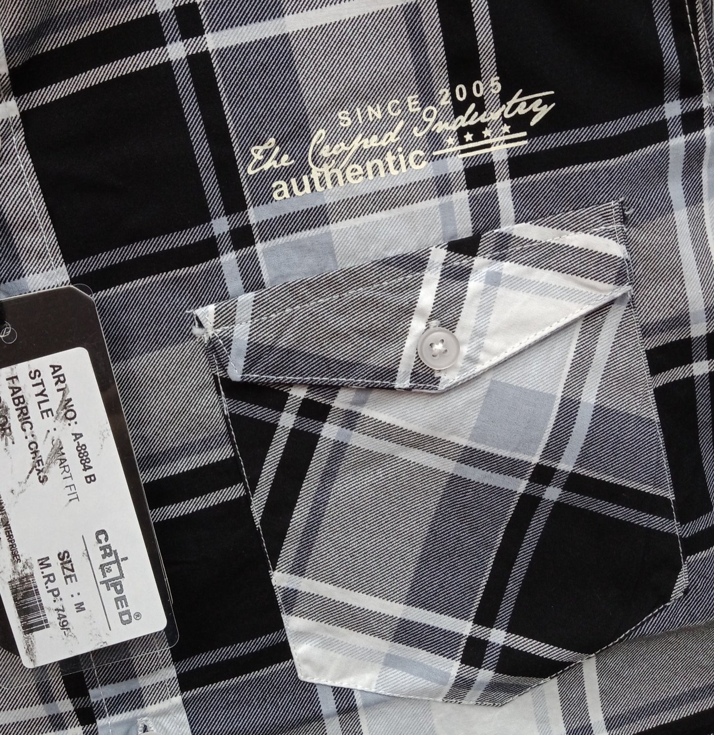 Croped Cotton Checks Shirt