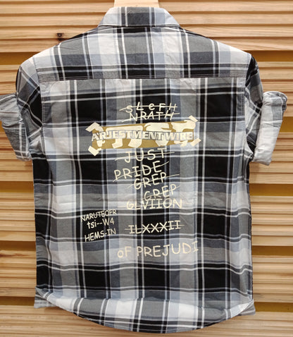 Croped Cotton Checks Shirt