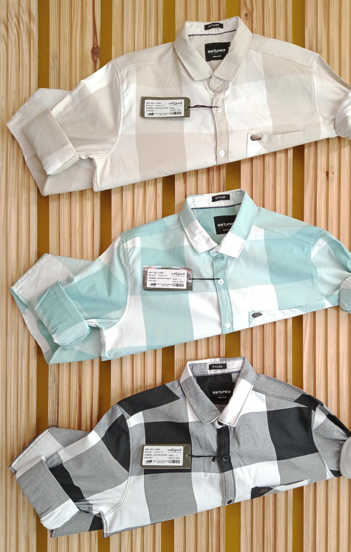 Croped Broad Checks Full Sleeve Shirts