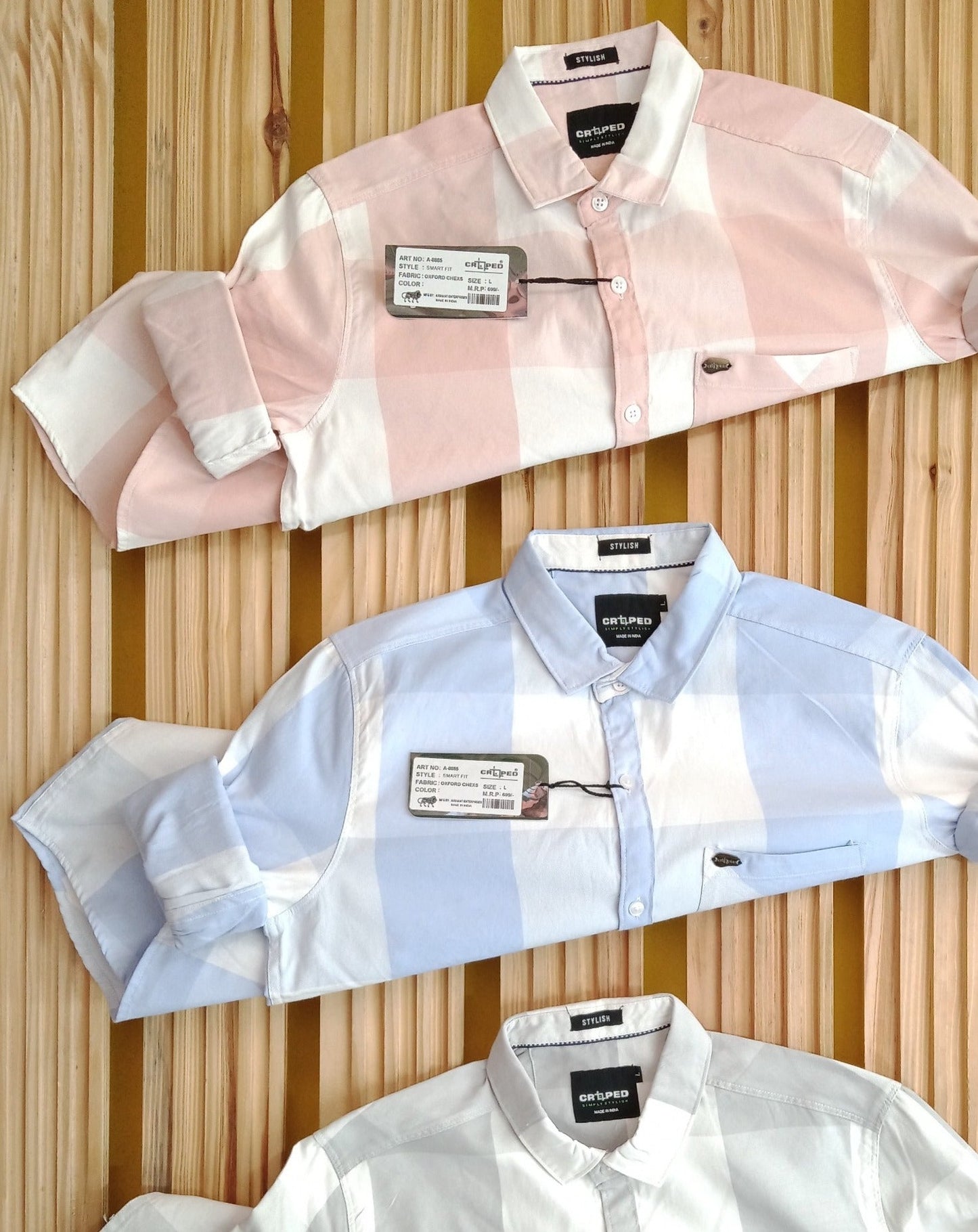 Croped Broad Checks Full Sleeve Shirts