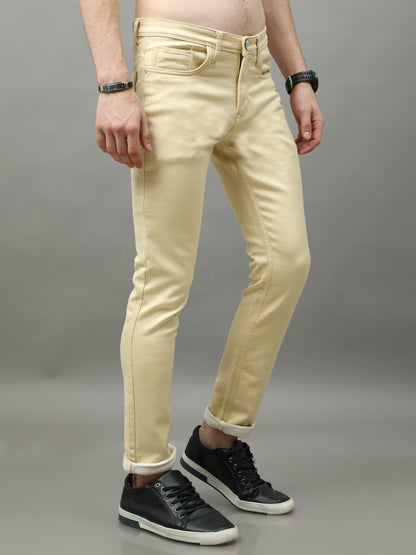 Cotton Cream Skinny Bottom Wear