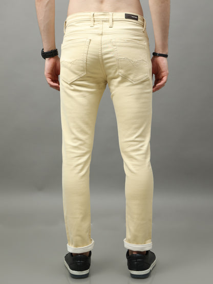 Cotton Cream Skinny Bottom Wear