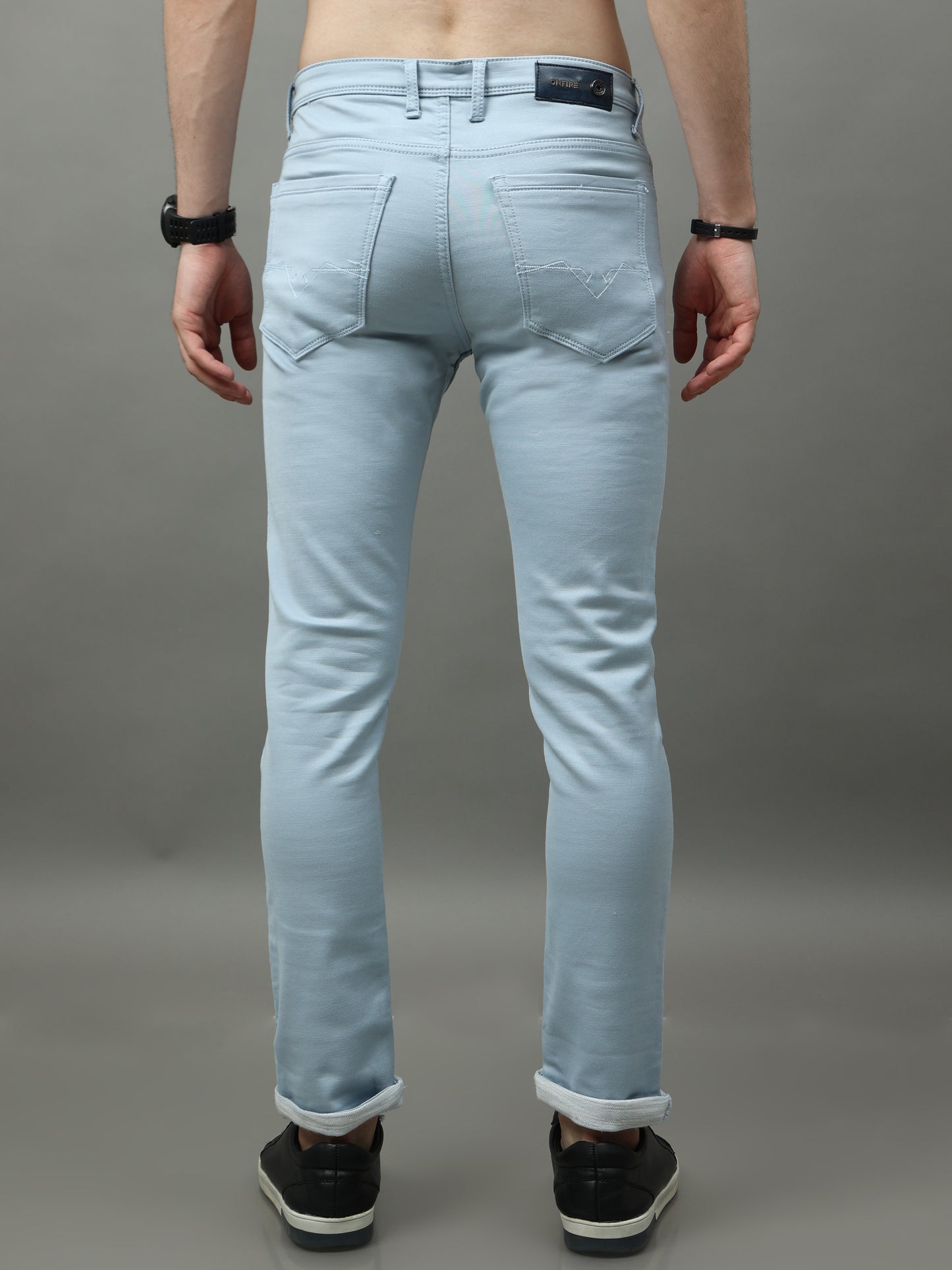 Cotton Light Grey Skinny Bottom Wear