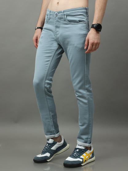 Cotton Grey Skinny Bottom Wear