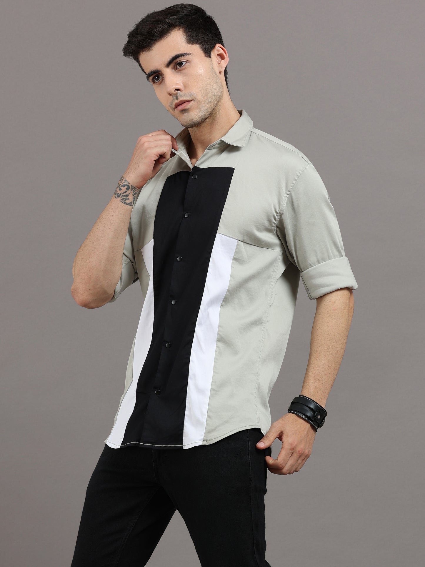 Onfire fancy designer shirt - Light Grey