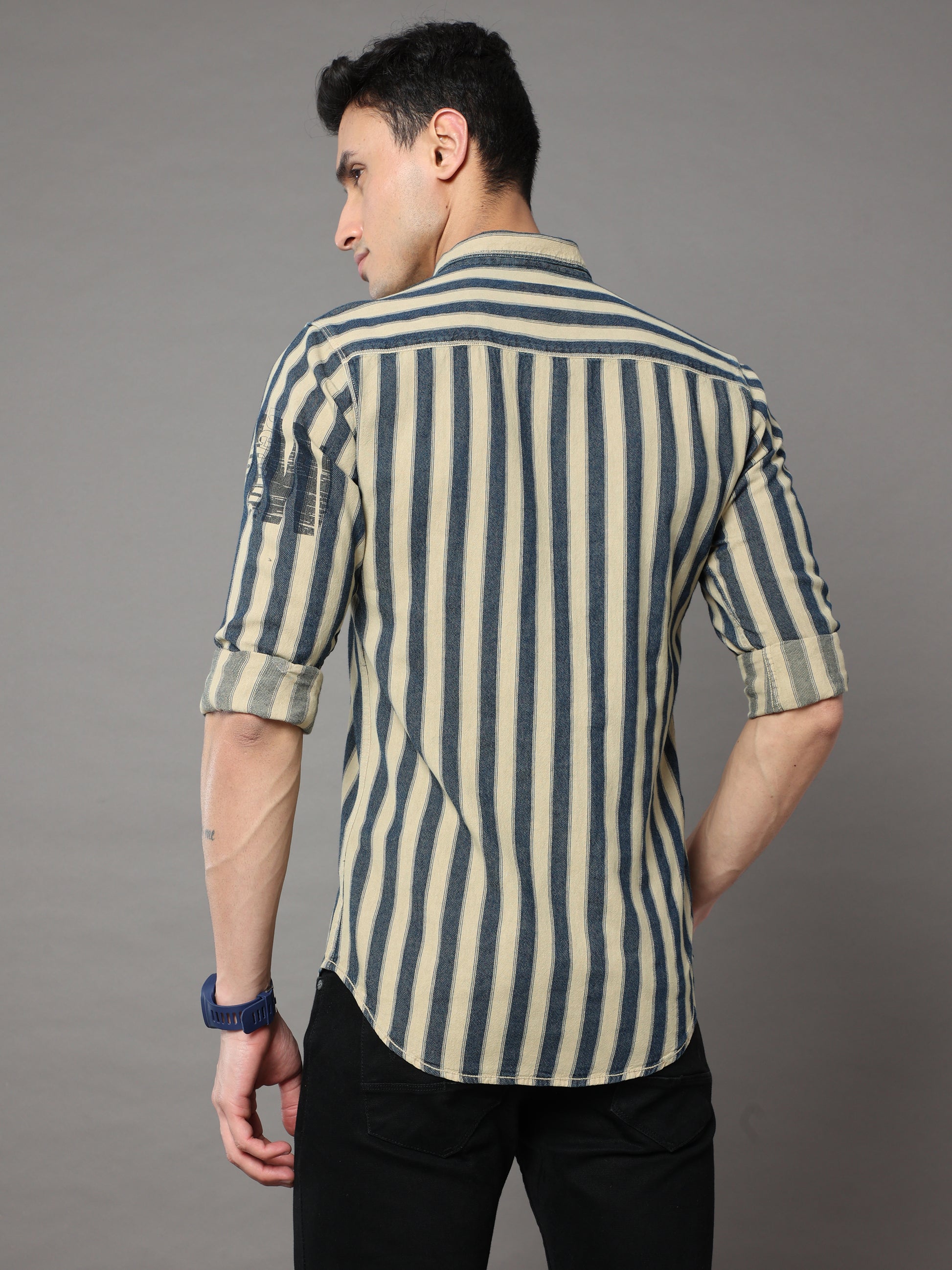 Onfire Stripe Cargo Biege Shirt