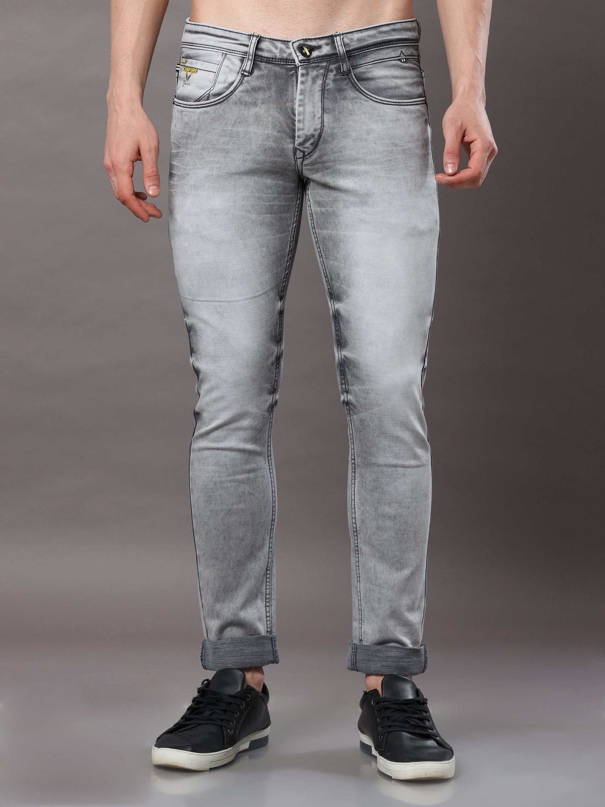 Onfire Grey Skinny Jeans