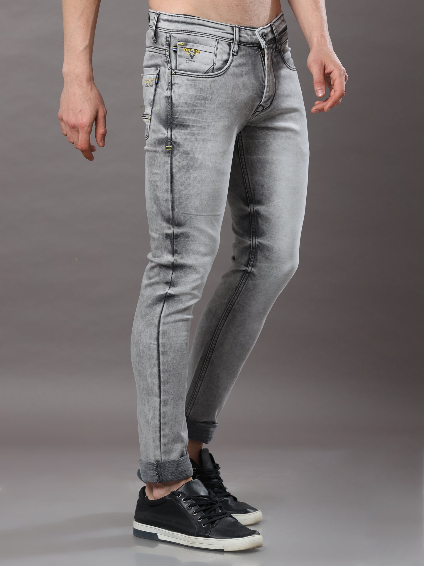 Onfire Grey Skinny Jeans