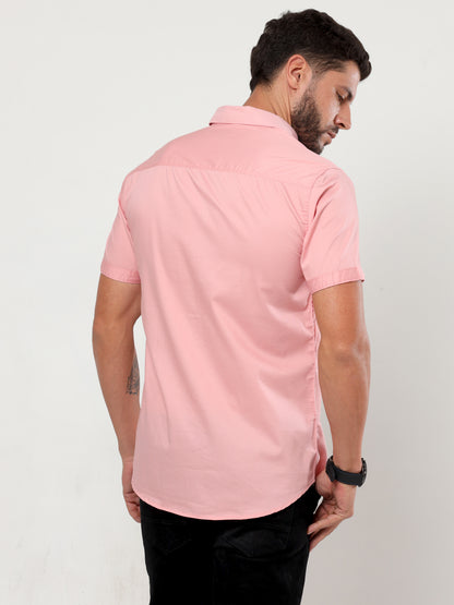 Onfire seltos plain half shirt peach