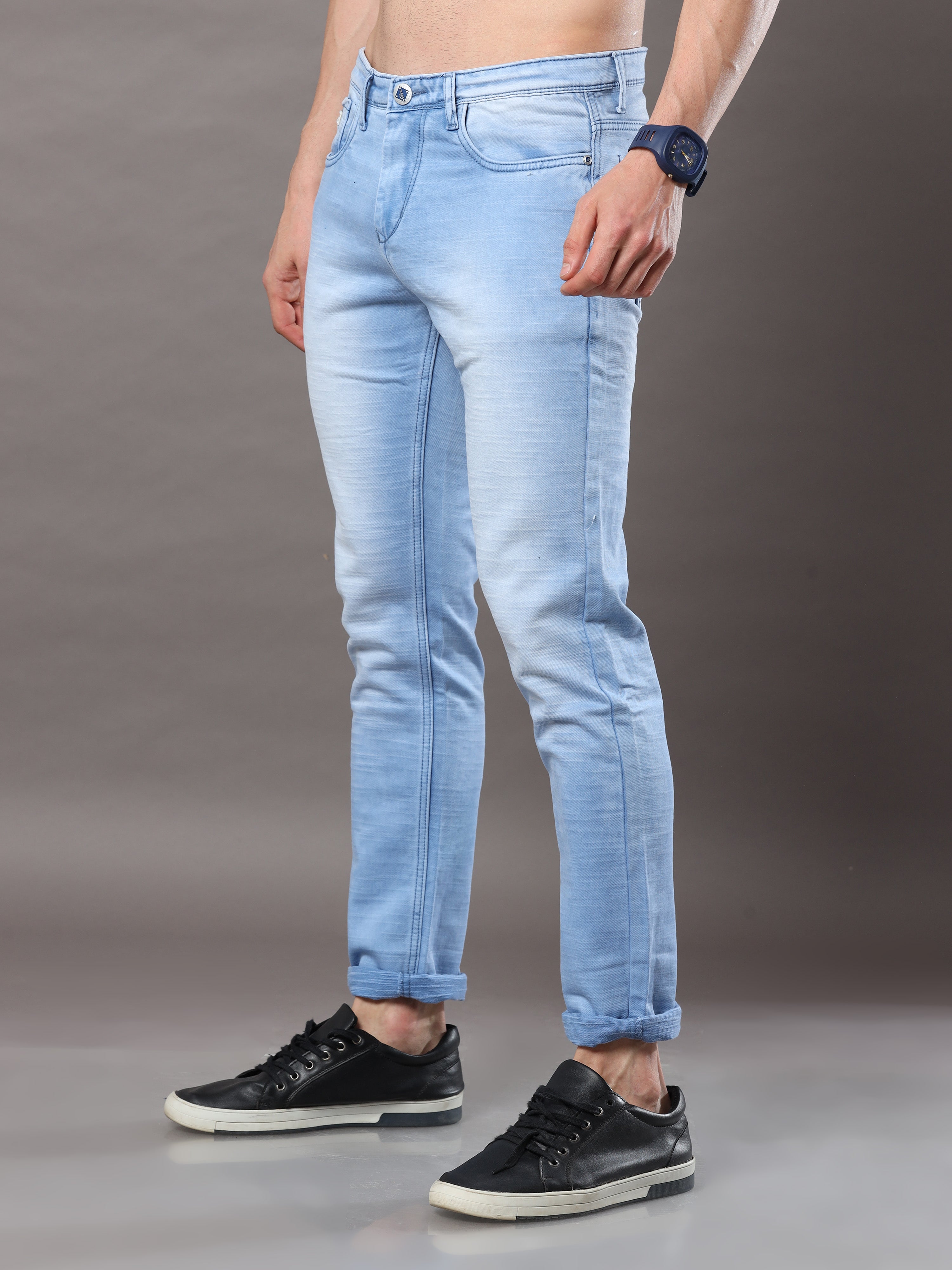 Blue store colour jeans