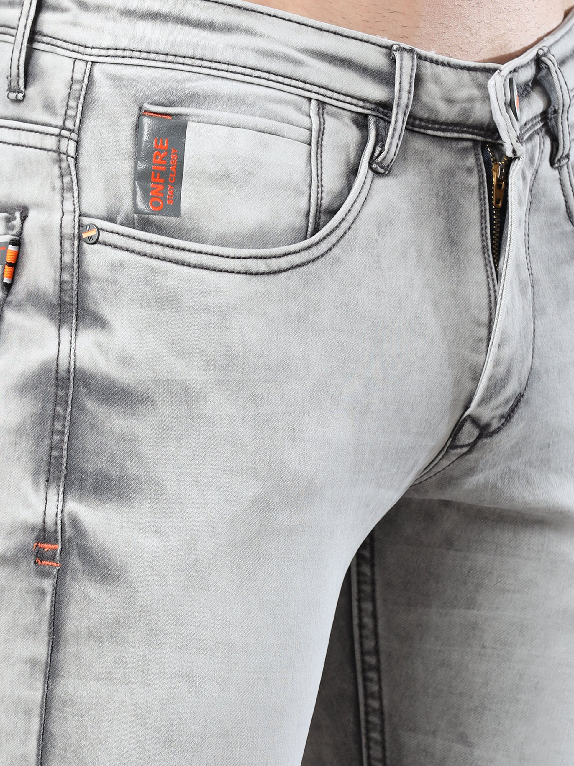 Onfire Grey Skinny Jeans