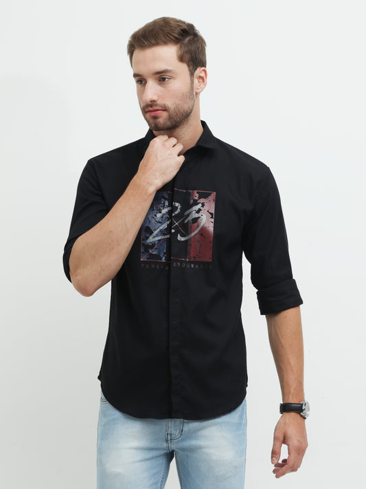 Onfire Designer Black Shirt