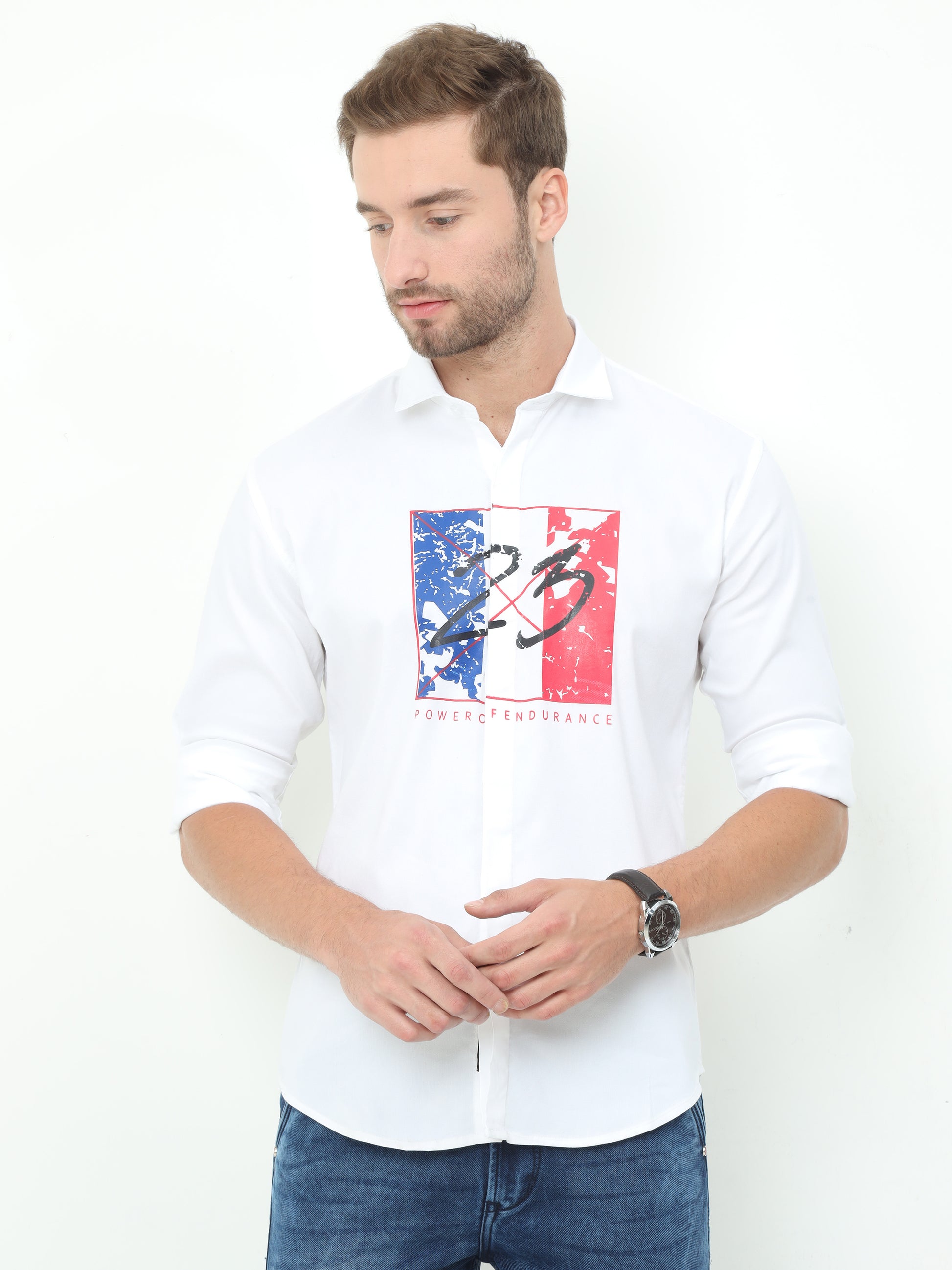 Onfire Fresco Designer White Shirt