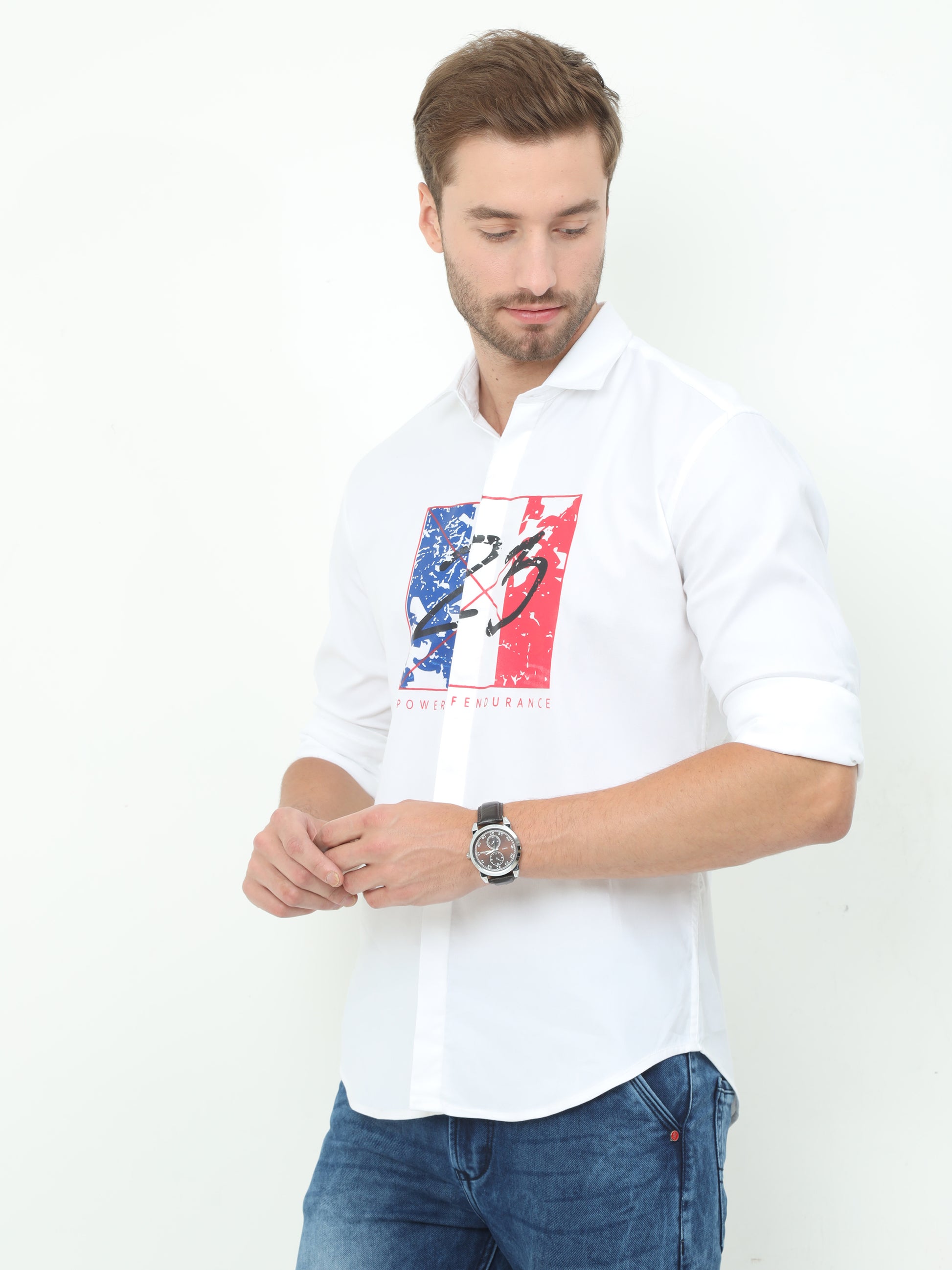 Onfire Fresco Designer White Shirt