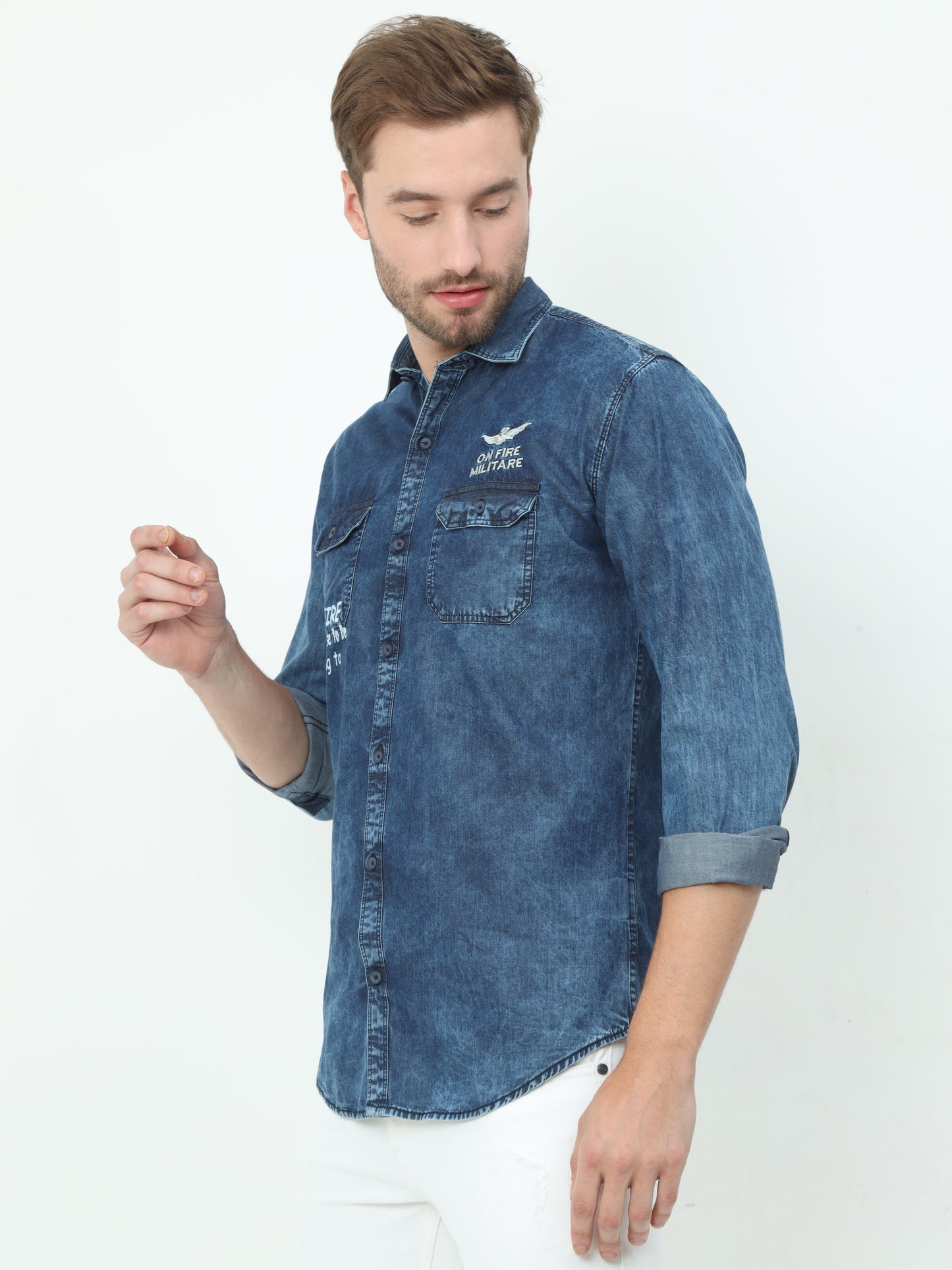 Onfire Leon Denim Blue Shirt