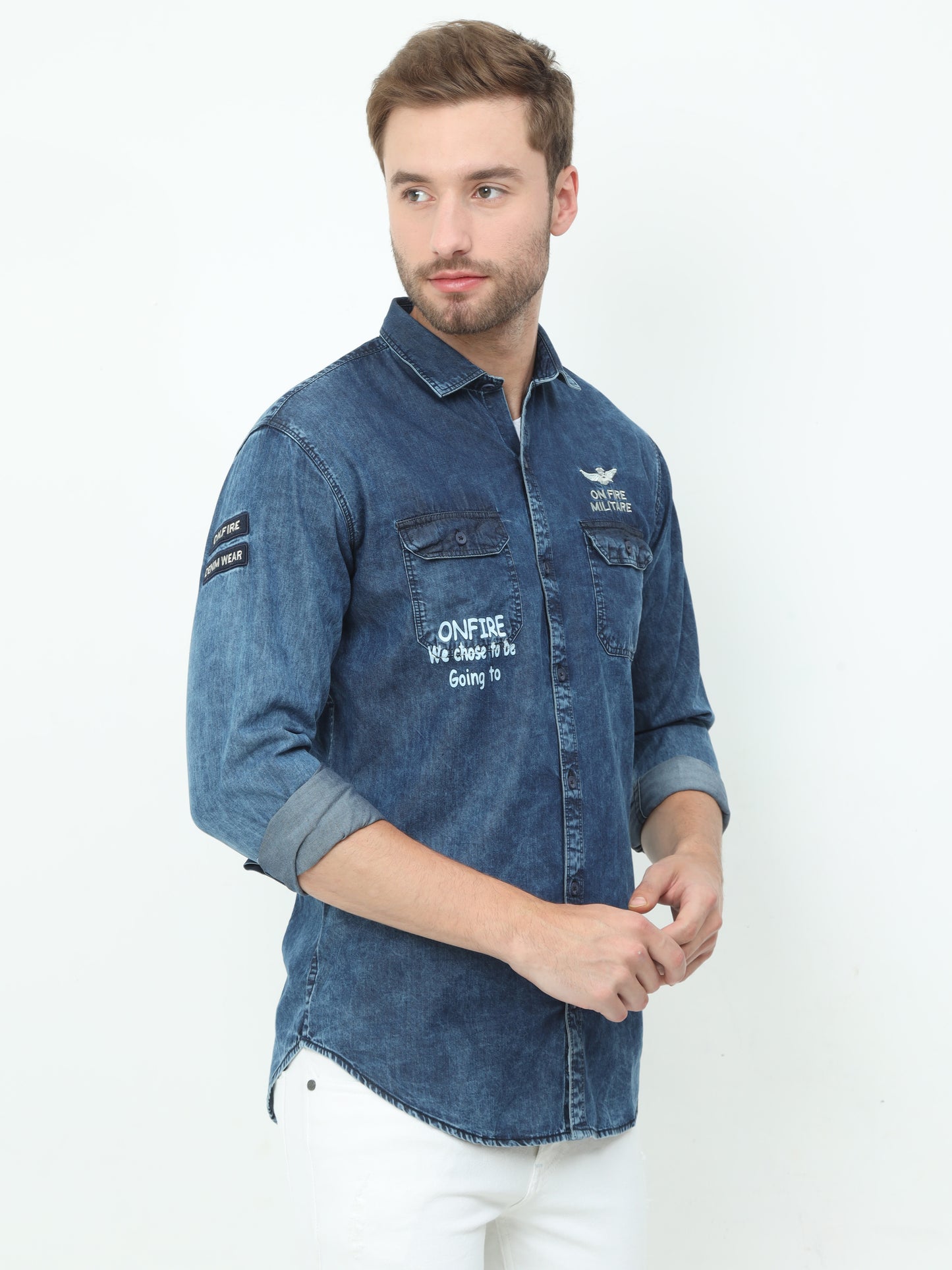 Onfire Leon Denim Blue Shirt