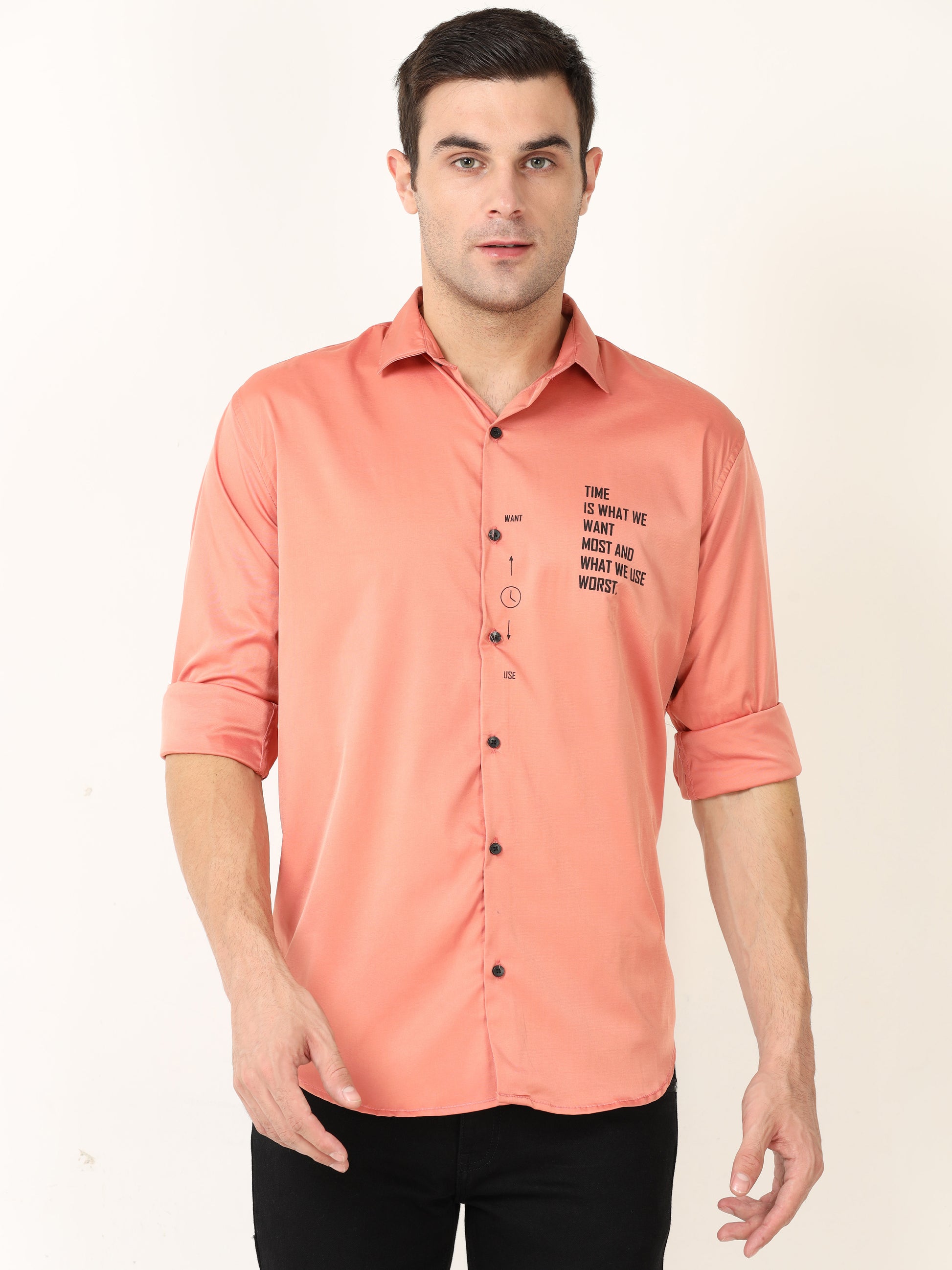 Onfire Designer Peach Shirt