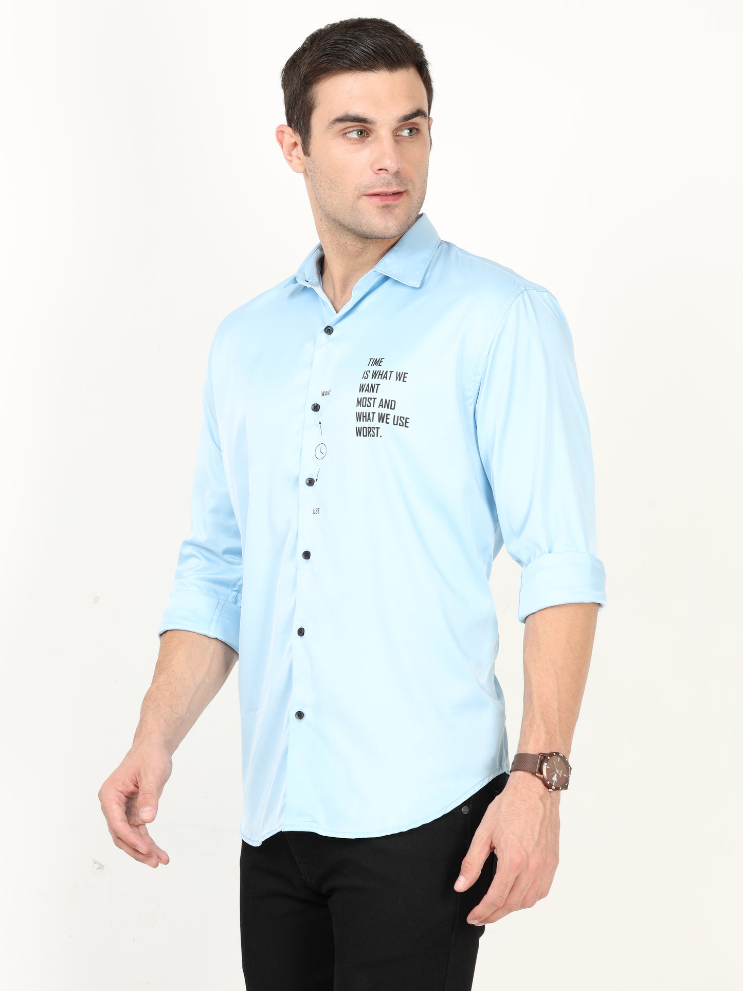 Onfire Designer Sky Blue Shirt