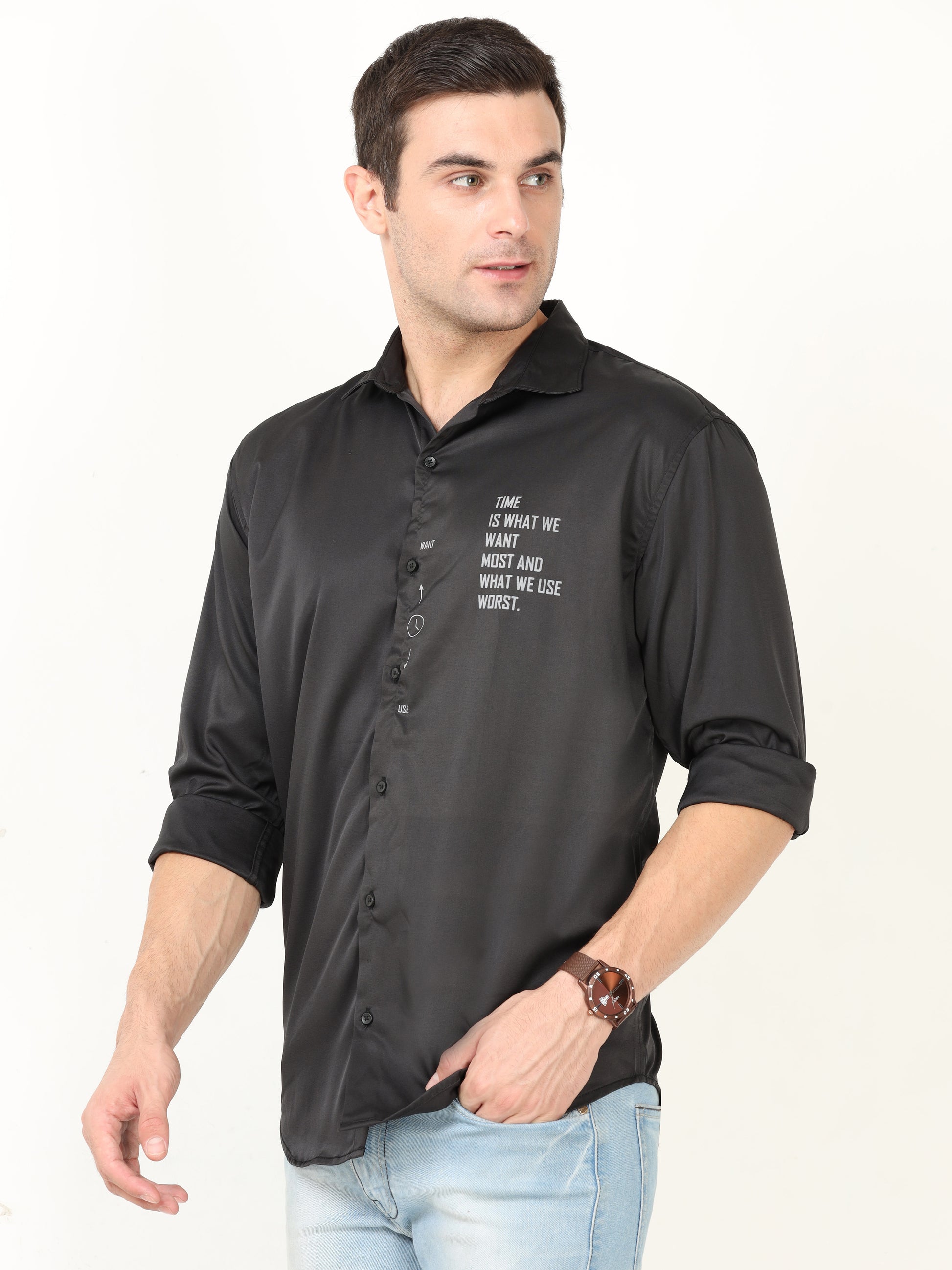 Onfire Designer Black Shirt