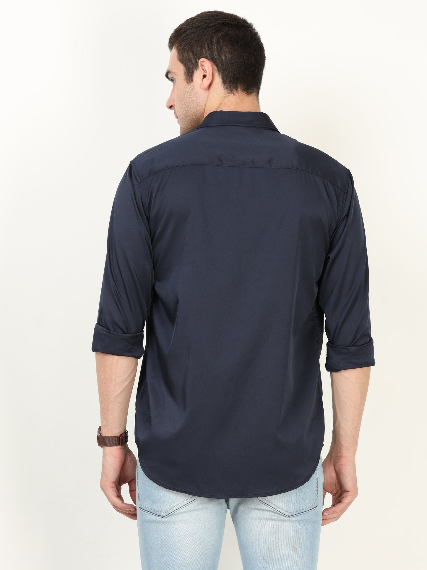 Onfire Designer Navy Blue Shirt