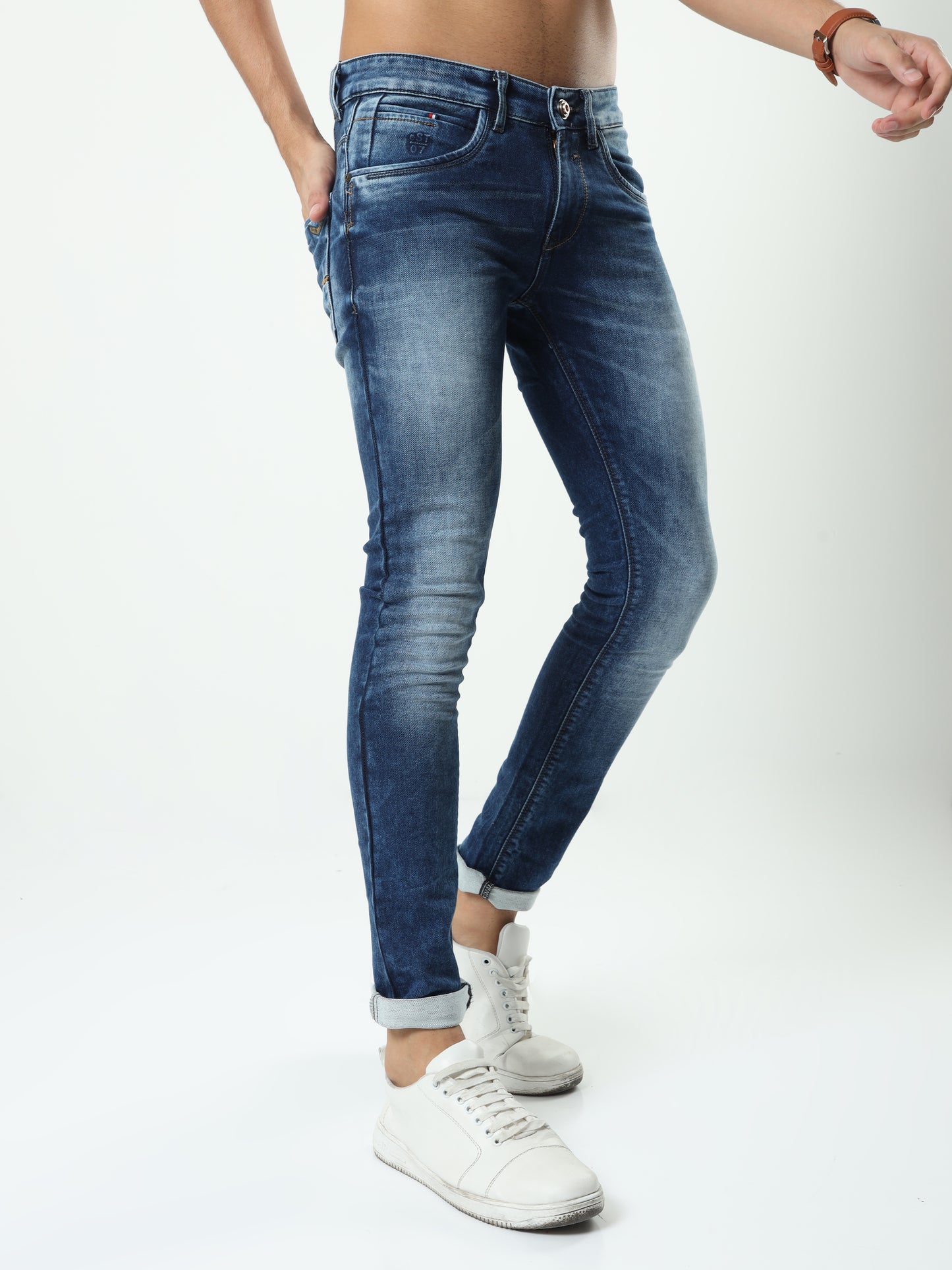 Onfire Aloha Denim Blue Skinny Fit Jeans