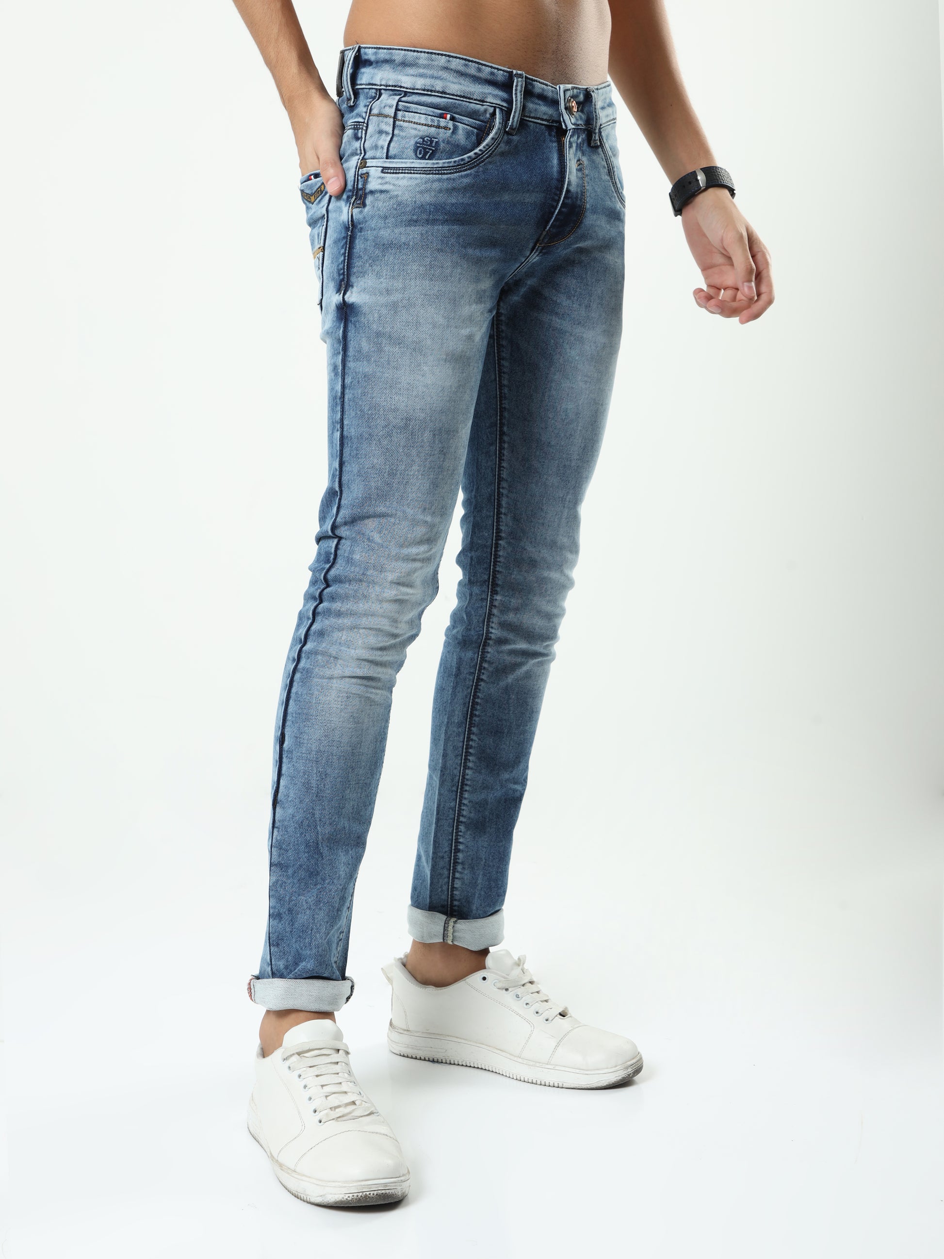 Onfire Ice Blue Skinny Fit Jeans