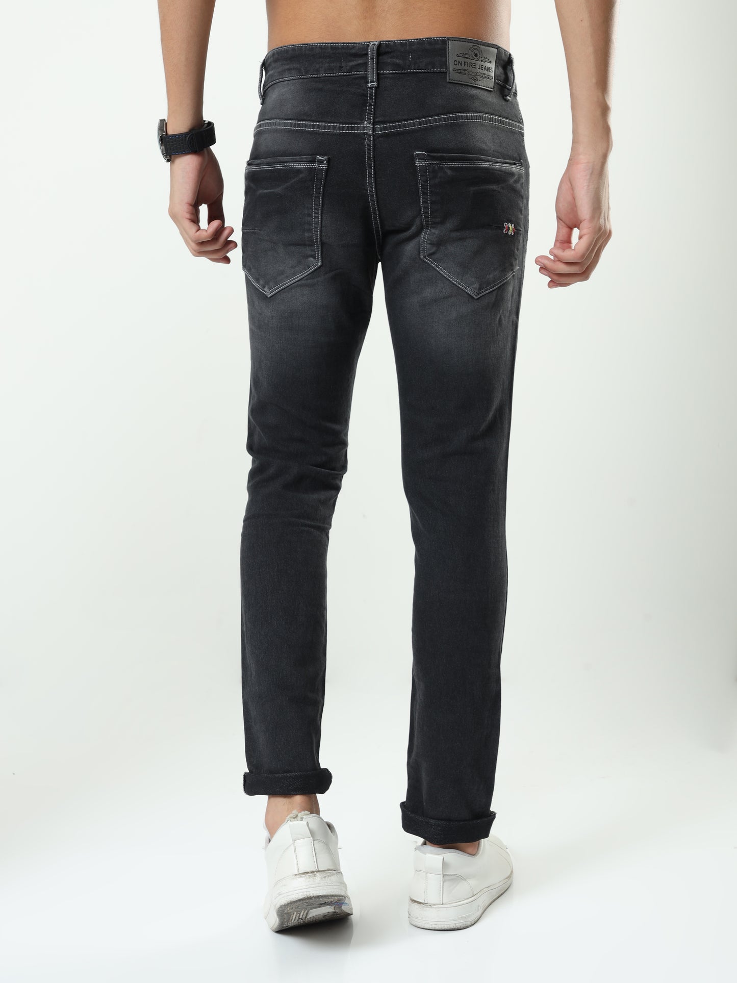 Onfire Dark Grey Skinny Fit Jeans