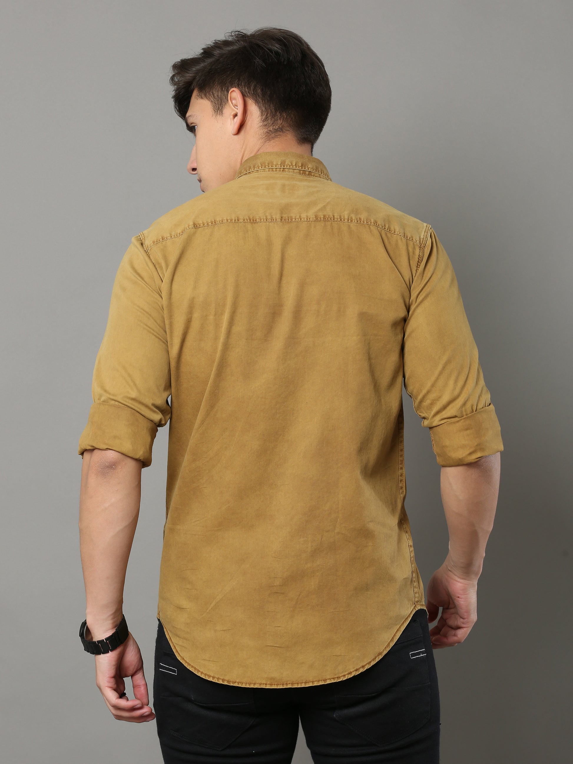 Onfire Sulphur Cargo Musturd Shirt