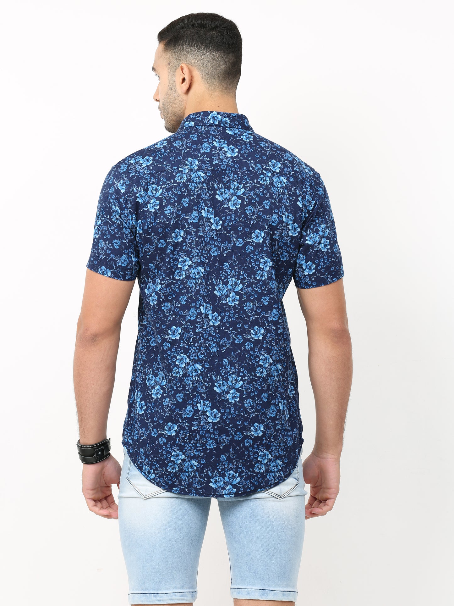 Onfire Floral Blue Shirt