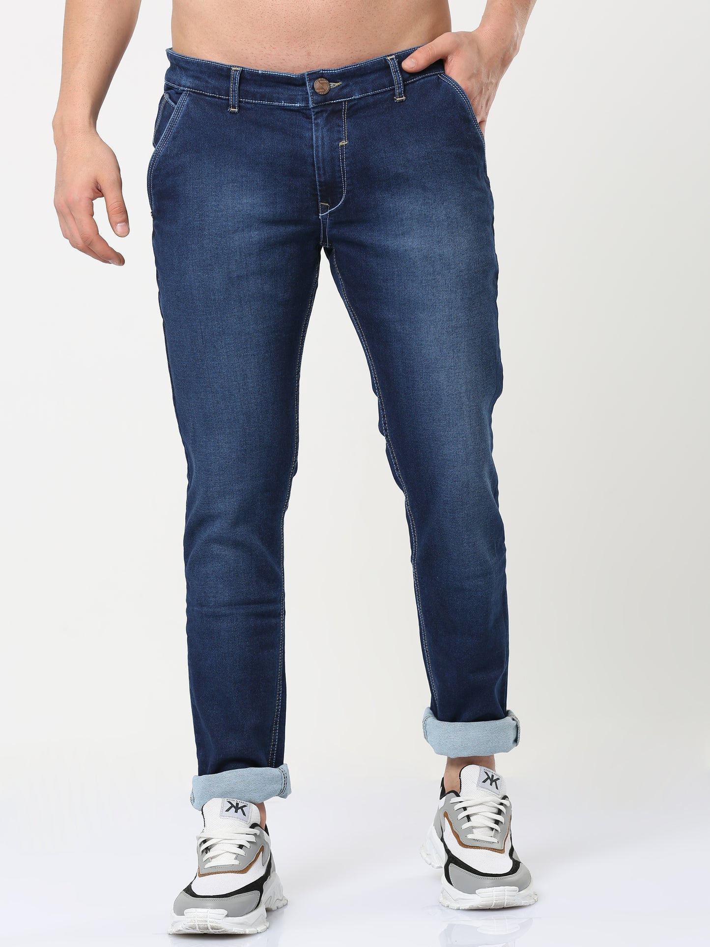 Onfire Plus Size Slim Fit Denim Blue