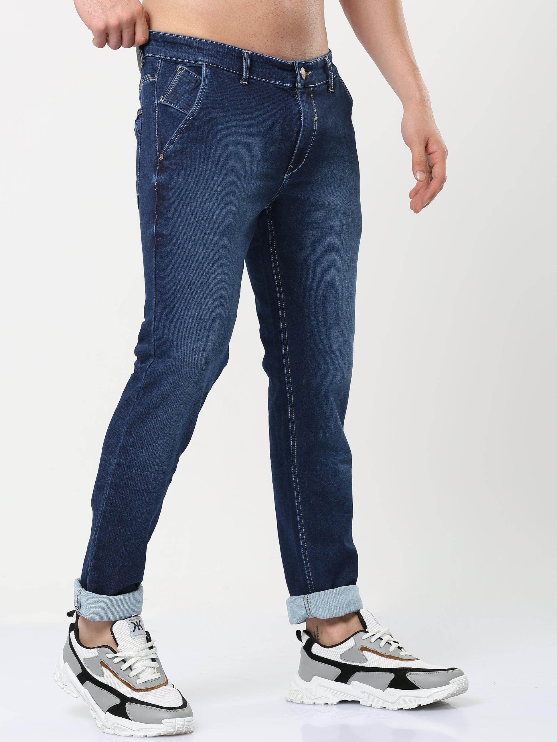 Onfire Plus Size Slim Fit Denim Blue