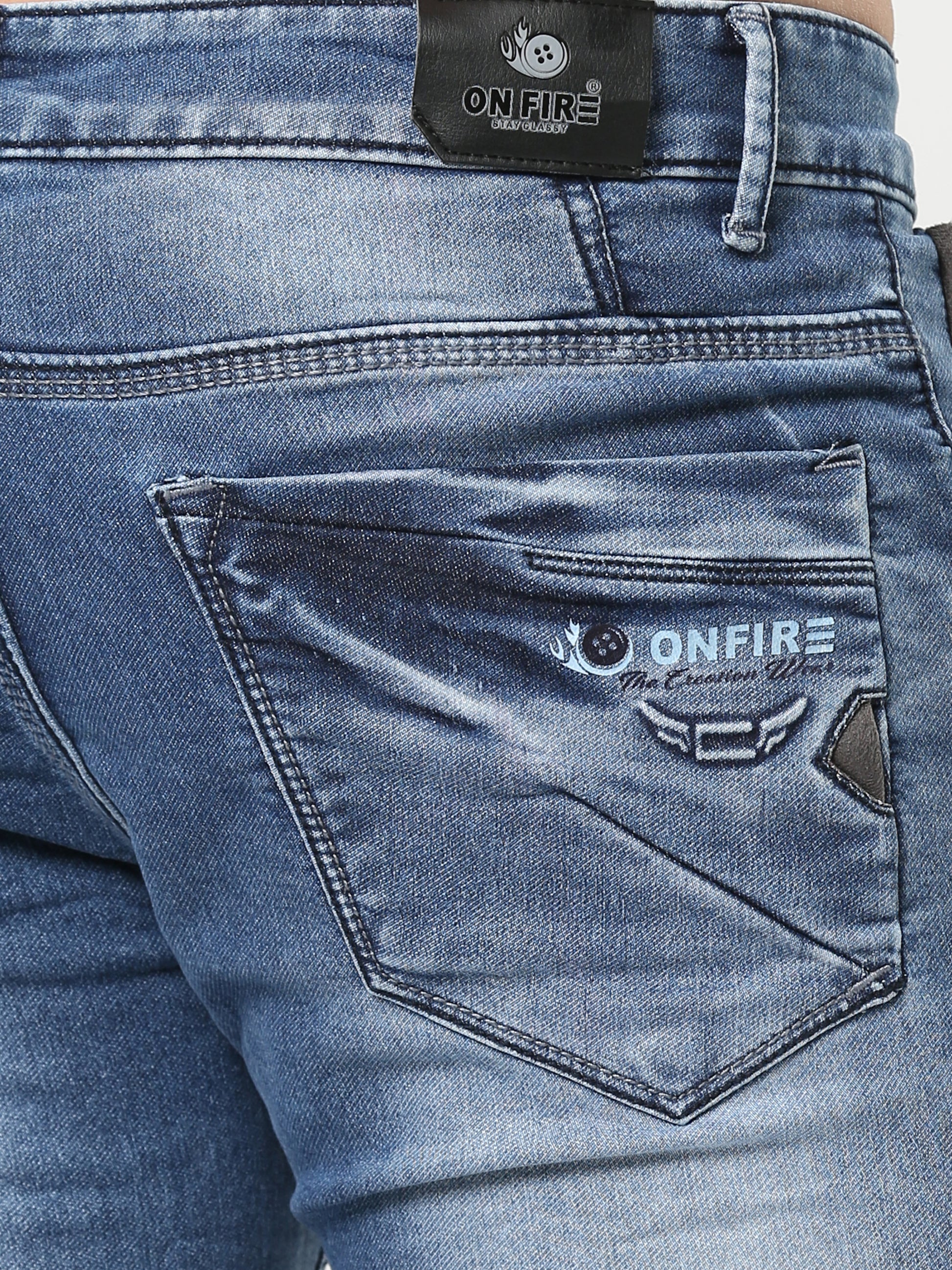 Onfire Light Blue Straight Fit Jeans