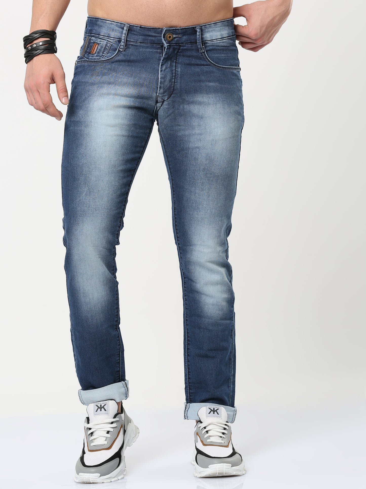 Onfire Dark Blue Straight Fit Jeans