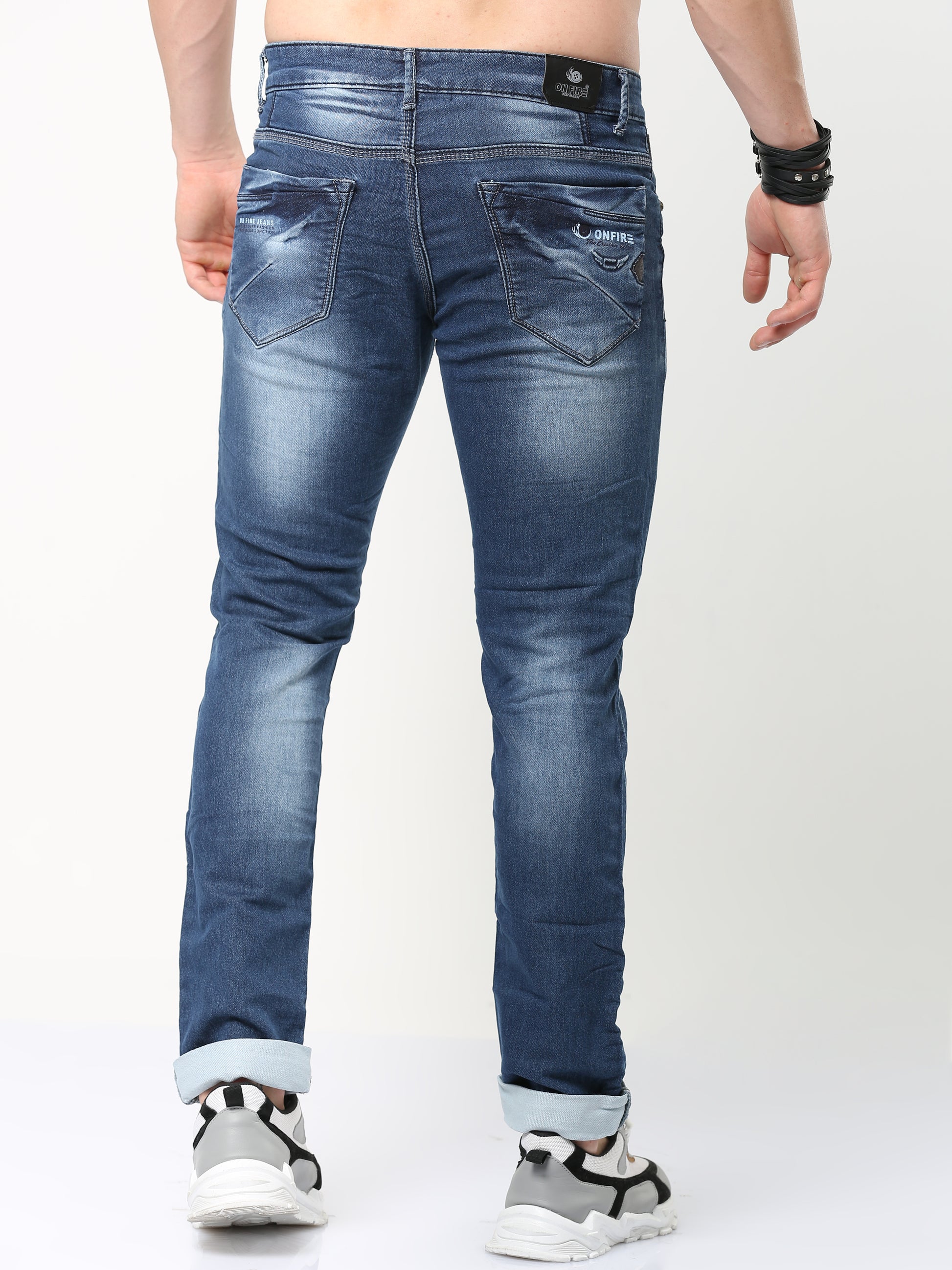 Onfire Dark Blue Straight Fit Jeans