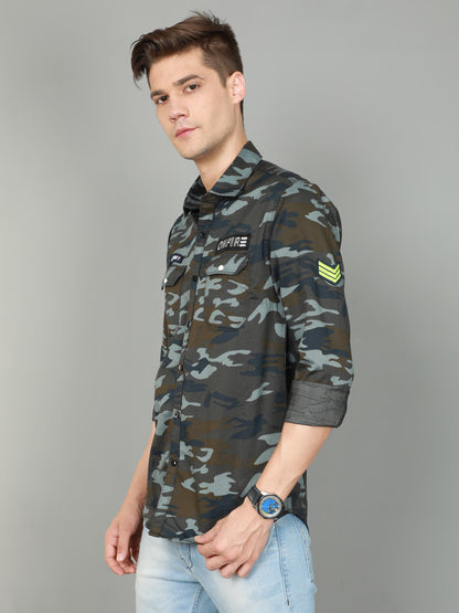 Onfire Camouflage Grey Shirt