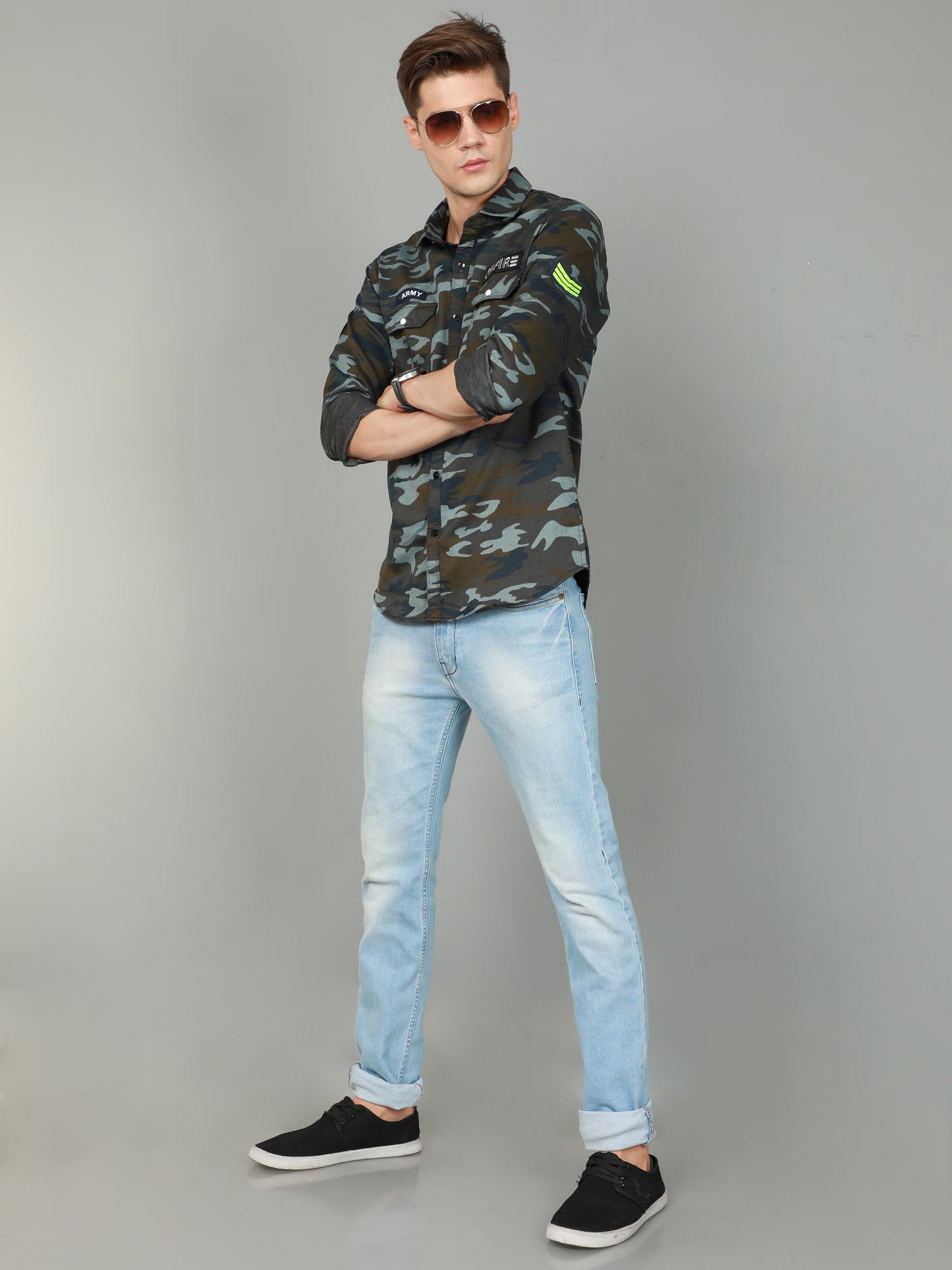 Onfire Camouflage Grey Shirt