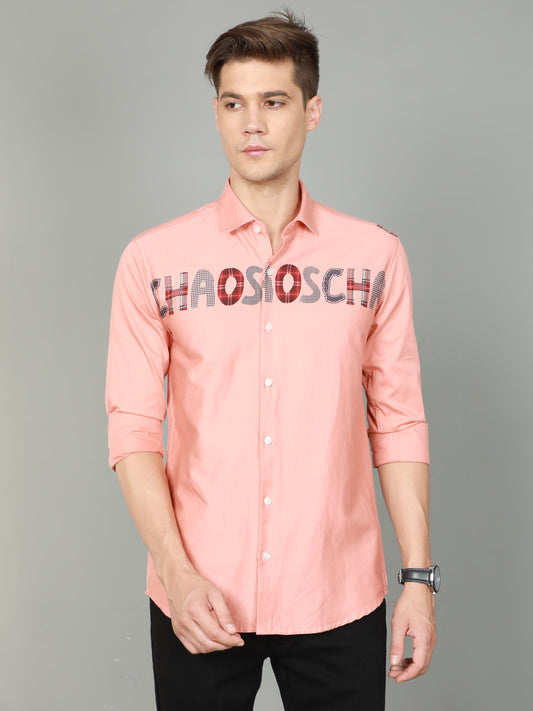 Onfire Designer Peach Shirt