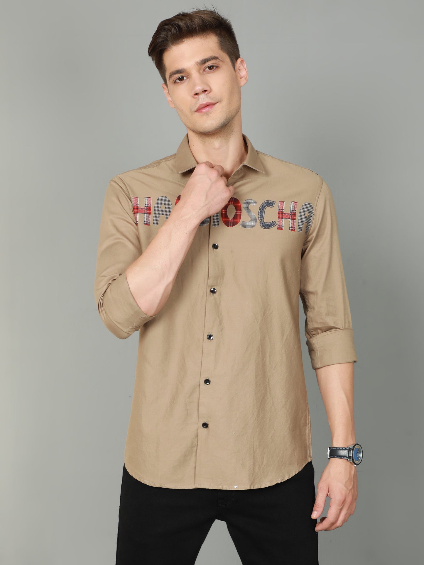 Onfire Designer Beige Shirt