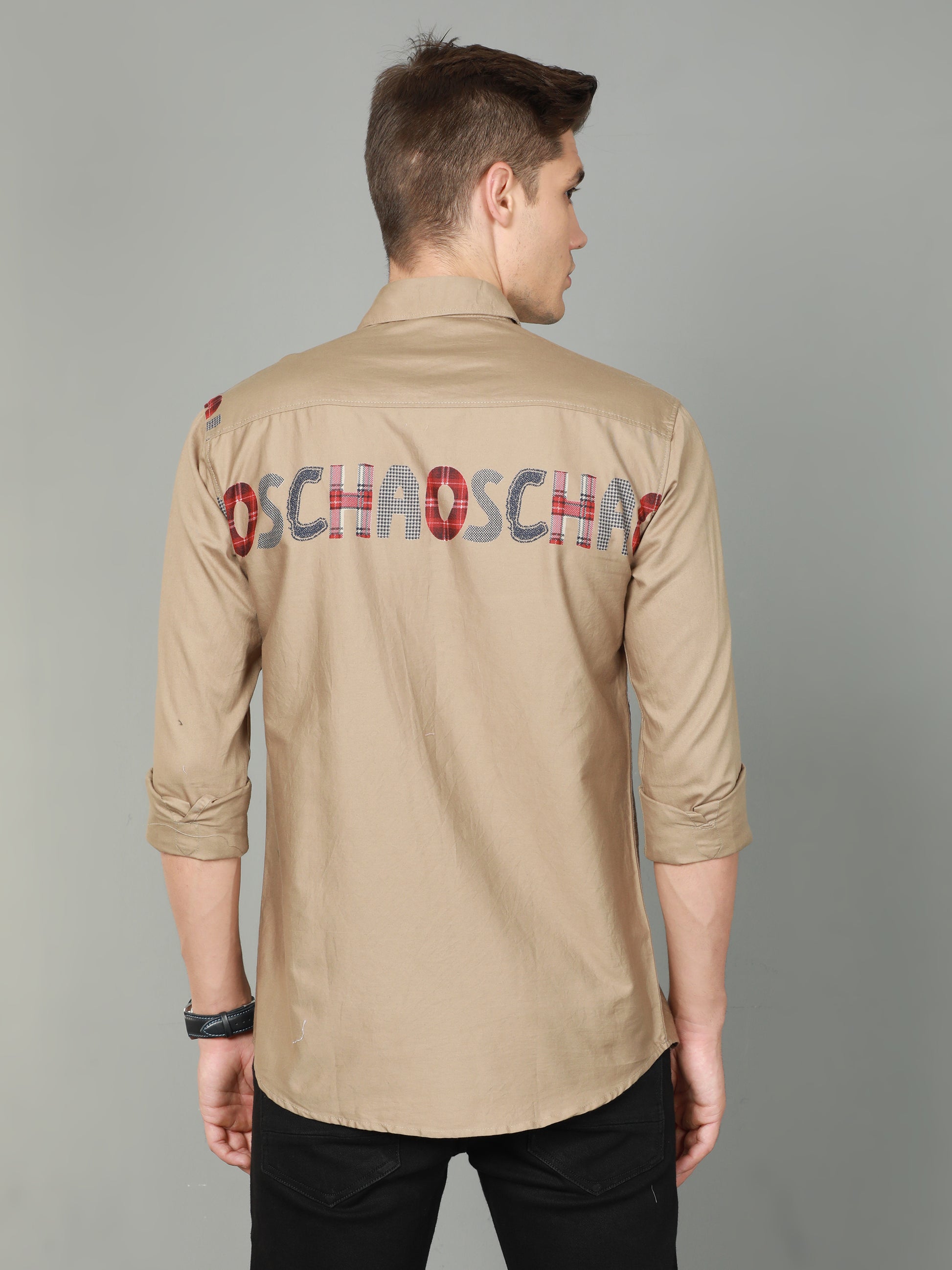 Onfire Designer Beige Shirt