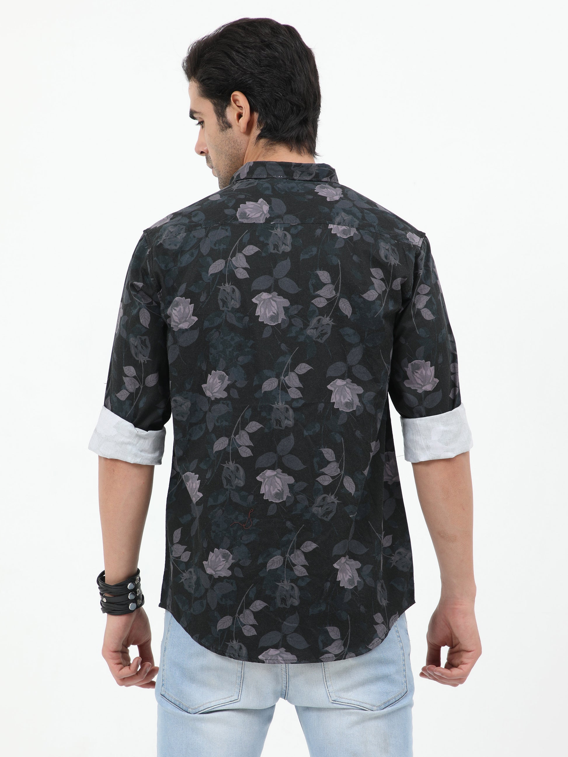 Onfire Digital Print Shirt - Black