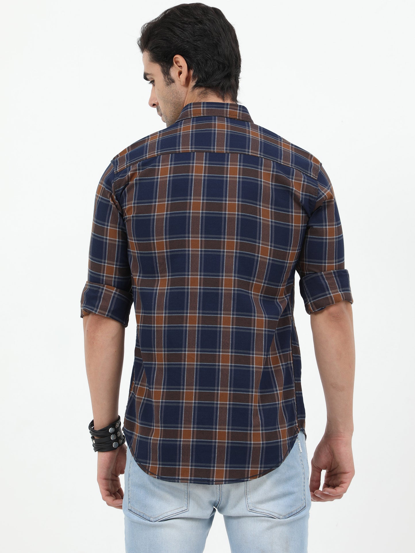 Onfire Checks Cargo Shirt - Brown