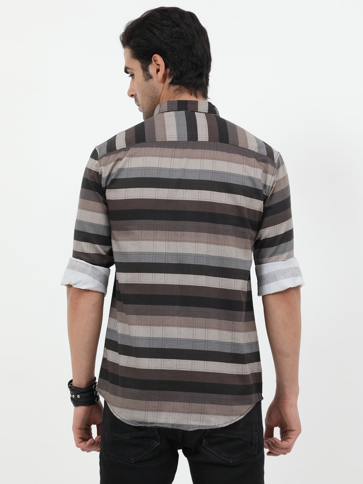 Onfire Digital Print Shirt - Dark Brown