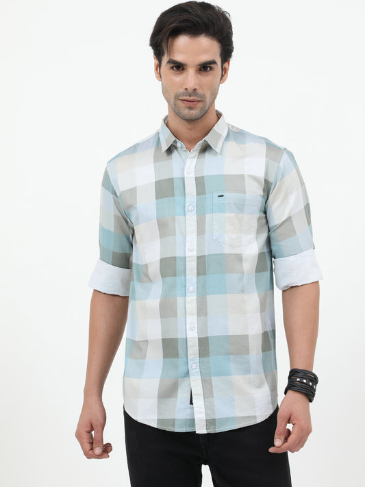 Onfire Dynamic Digital Print Shirt - Light Blue