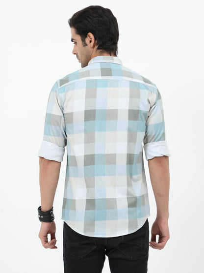 Onfire Dynamic Digital Print Shirt - Light Blue