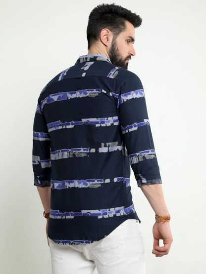 Onfire fancy patta print Navy blue