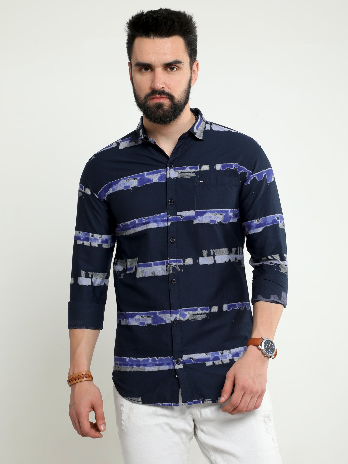 Onfire fancy patta print Navy blue