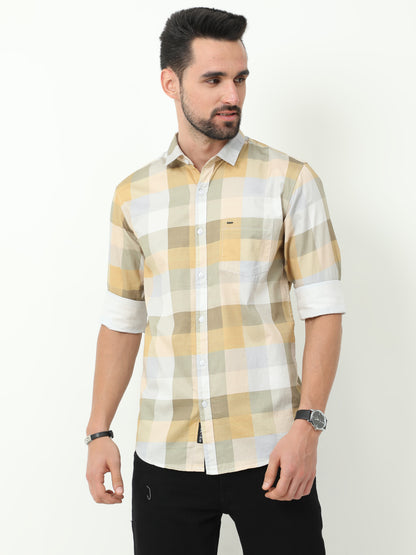 Onfire Digital Print Shirt - Light Yellow