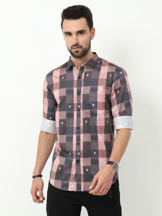 Onfire Digital Print Shirt - Light Pink