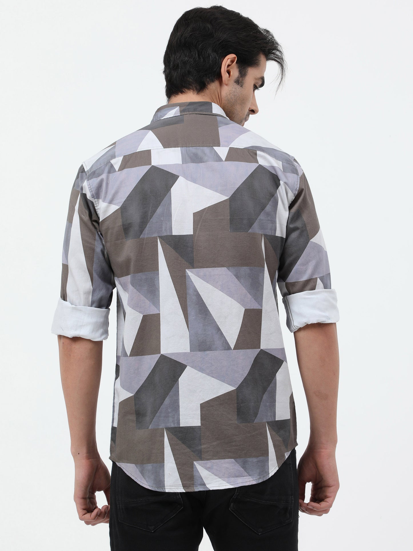 Onfire Dynamic Digital Print Shirt - Grey